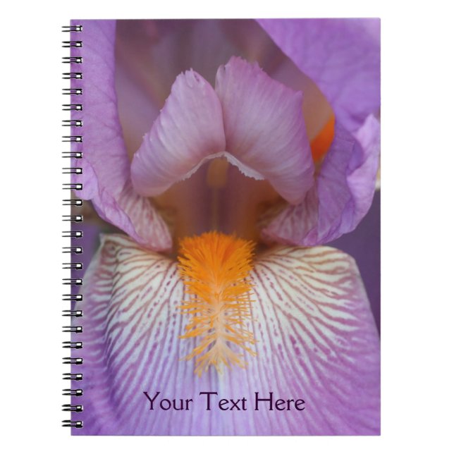 Caderno Espiral Notebook Macro Iris Petals Flor Nature (Frente)