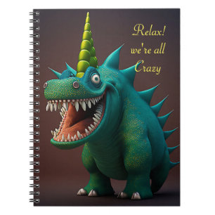 Caderno Espiral Notebook maluco de dragão