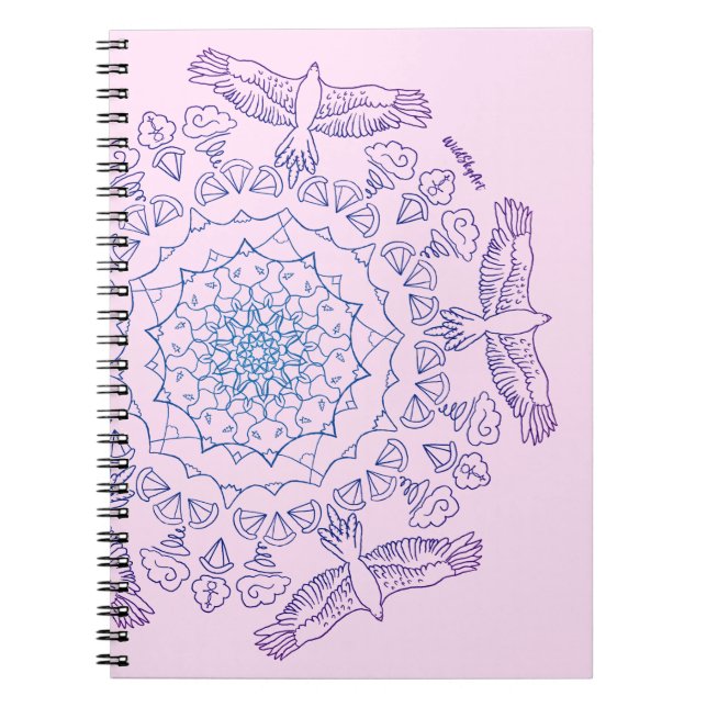 Caderno Espiral Notebook Mandala Paragliding (Frente)