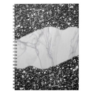 Caderno Espiral Notebook Marble Glitter Spiral