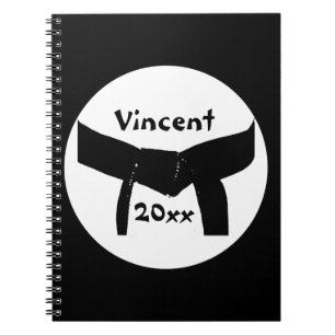 Caderno Espiral Notebook Martial Arts Black Belt