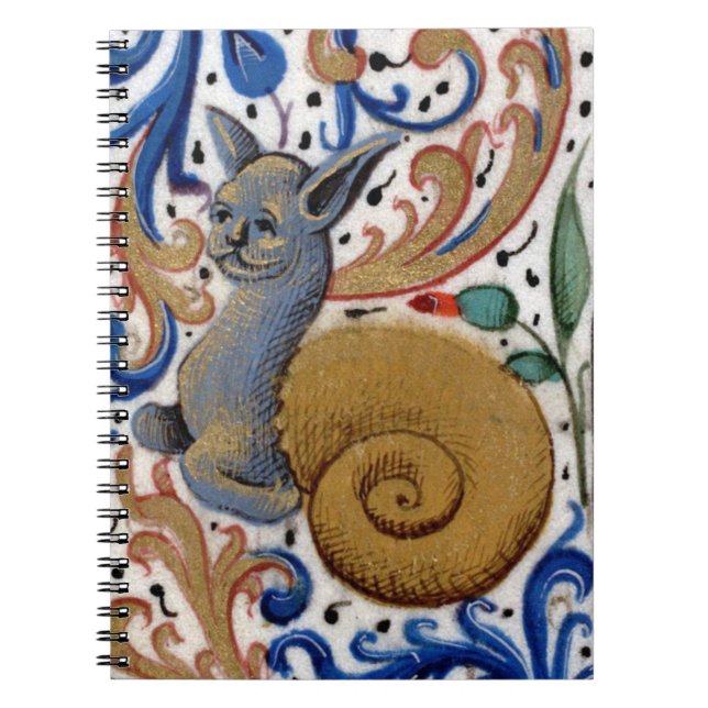 Caderno Espiral Notebook medieval de gato-do-caracol (Frente)