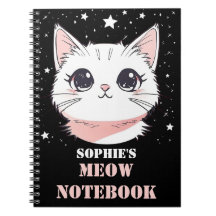 Notebook Meow com gato bonito