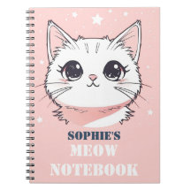 Notebook Meow com gato bonito