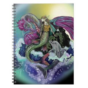 Caderno Espiral Notebook Mermaid & Dolphin~