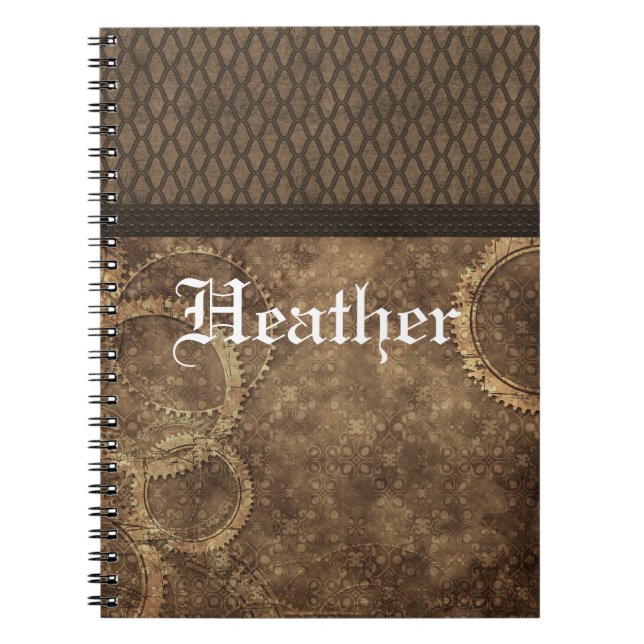 Caderno Espiral Notebook Metal Gear Steampunk, Brown (Frente)