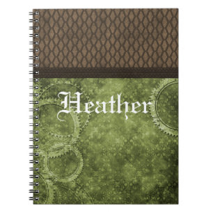 Caderno Espiral Notebook Metal Gear Steampunk, verde