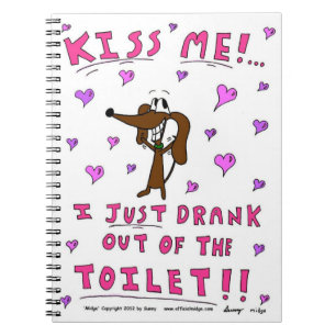 Caderno Espiral Notebook Midge "KISS ME"