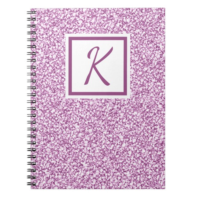 Caderno Espiral Notebook Minigráfico Rosa Monograma Personalizado (Frente)
