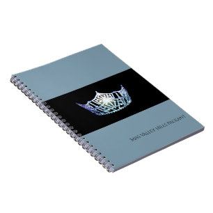 Caderno Espiral Notebook Miss America Baby Blue Crown - Nome Perso