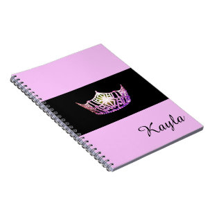 Caderno Espiral Notebook Miss America Orchid Crown - Nome Personal