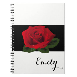 Caderno Espiral Notebook Miss América Rosa vermelha - Nome Person