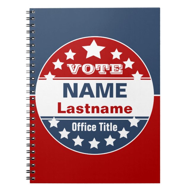 Caderno Espiral Notebook Modelo de campanha personalizado (Frente)