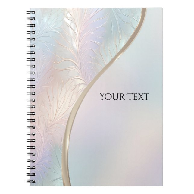 Caderno Espiral Notebook moderno Abstrato iridescente (Frente)