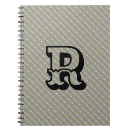 Caderno Espiral Notebook MODERNO BROWN BLUE CUTE Spiral