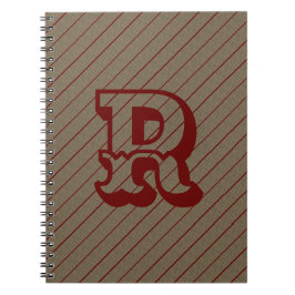 Caderno Espiral Notebook MODERNO BROWN RED CUTE Spiral