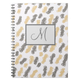 Caderno Espiral Notebook moderno personalizadoCinza Swish