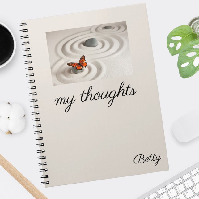 Caderno Espiral Notebook Monarch Butterfly Zen Garden 6,5 x 8,75 (Criador carregado)