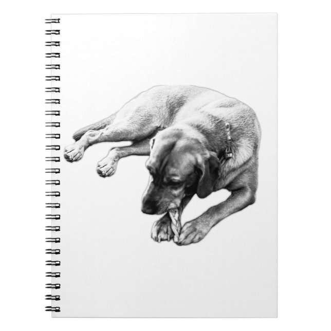 Caderno Espiral Notebook monocromático para cães mastigadores (Frente)