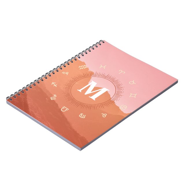 Caderno Espiral Notebook Monograma Astrologico (Left Side)
