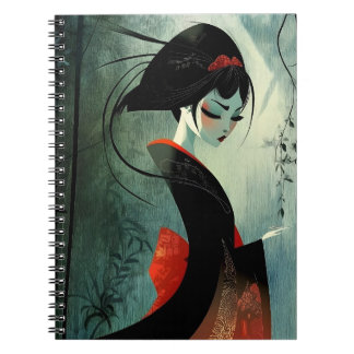 Caderno Espiral Notebook Moody Pensous Anime Girl