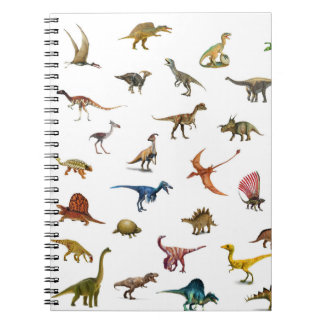Caderno Espiral Notebook mundial pré-histórico de dinossauros