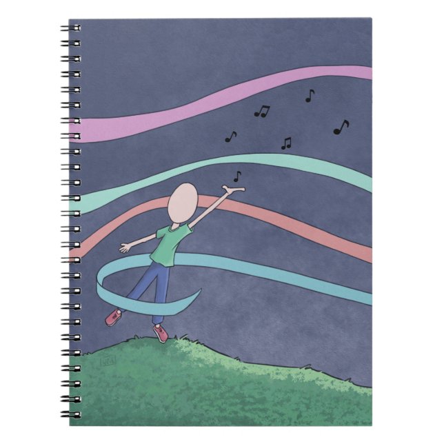 Caderno Espiral Notebook Music e Melody (Frente)