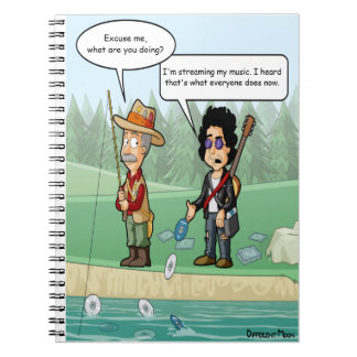 Caderno Espiral Notebook Music Streaming Encantado Pun
