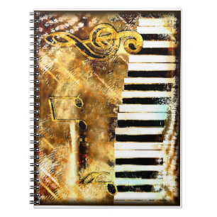 Caderno Espiral Notebook Musical Grunge