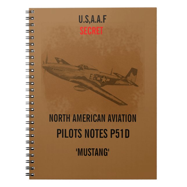 Caderno Espiral Notebook Mustang Pilots (Frente)