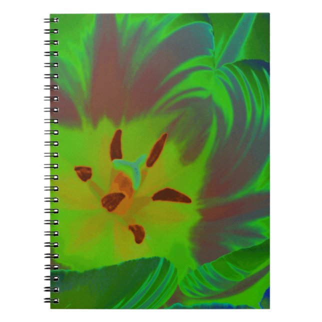 Caderno Espiral Notebook Mystic Green Tulip (Frente)