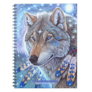 Caderno Espiral Notebook Mystic Wolf
