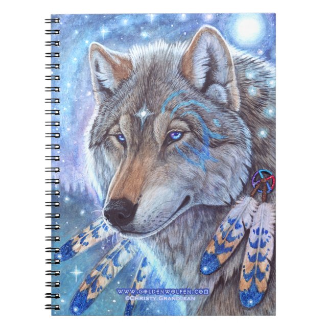 Caderno Espiral Notebook Mystic Wolf (Frente)