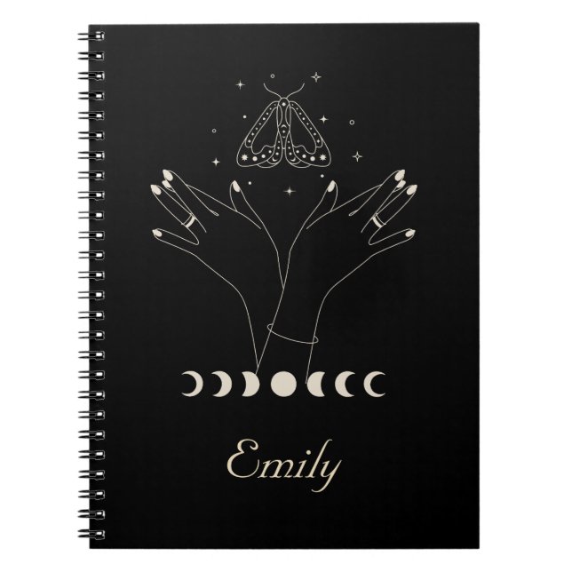 Caderno Espiral Notebook Mystical Moth Celestial Butterfly (Frente)