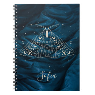 Caderno Espiral Notebook Mystical Moth Celestial Butterfly