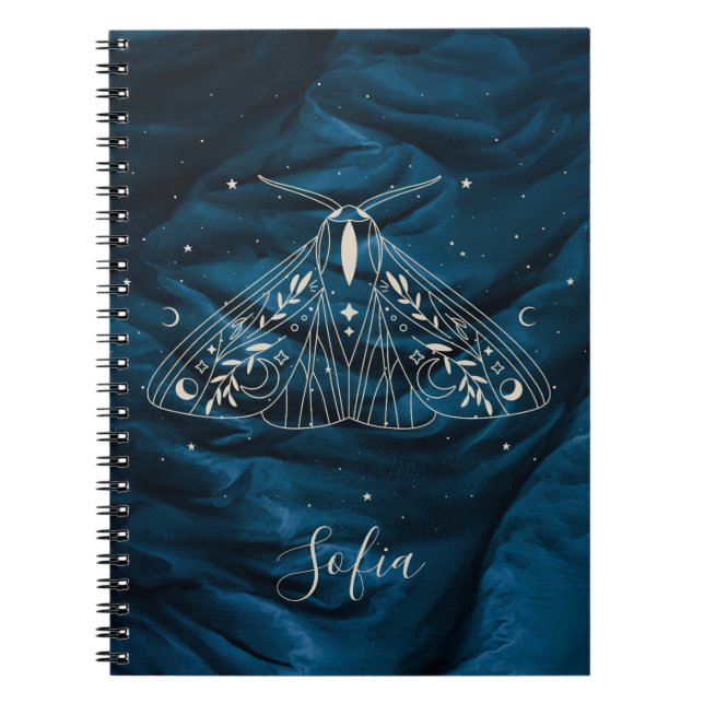 Caderno Espiral Notebook Mystical Moth Celestial Butterfly (Frente)