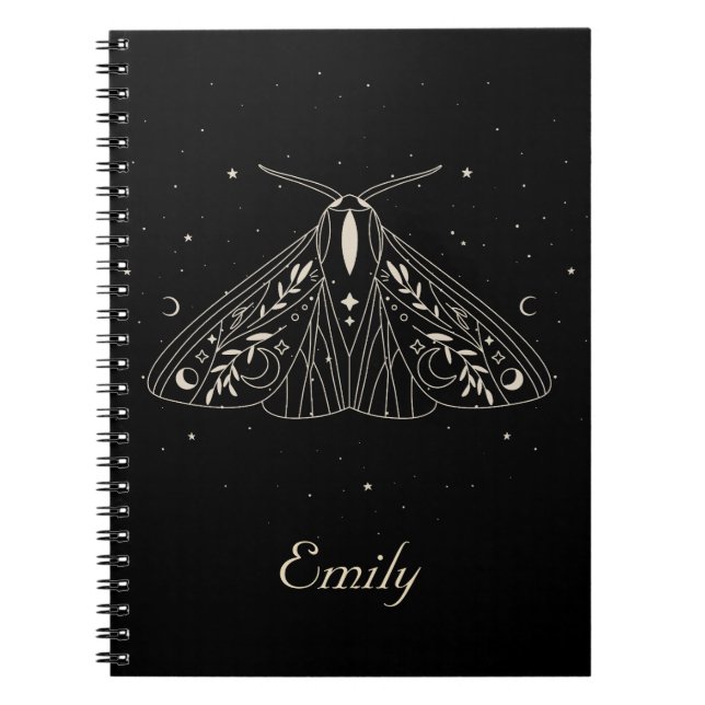 Caderno Espiral Notebook Mystical Moth Celestial Butterfly (Frente)