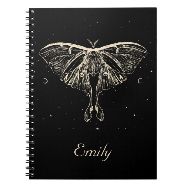 Caderno Espiral Notebook Mystical Moth Celestial Butterfly (Frente)