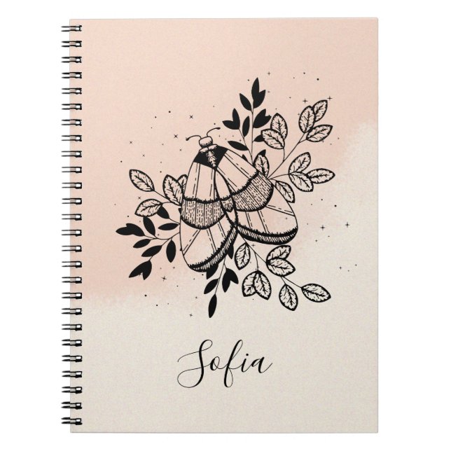 Caderno Espiral Notebook Mystical Moth Celestial Butterfly (Frente)