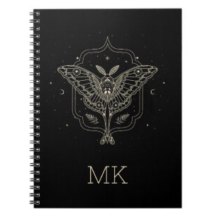 Caderno Espiral Notebook Mystical Moth Celestial Butterfly