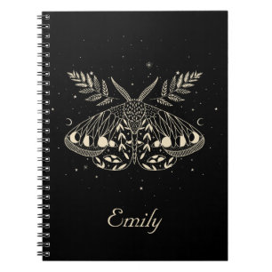 Caderno Espiral Notebook Mystical Moth Celestial Butterfly