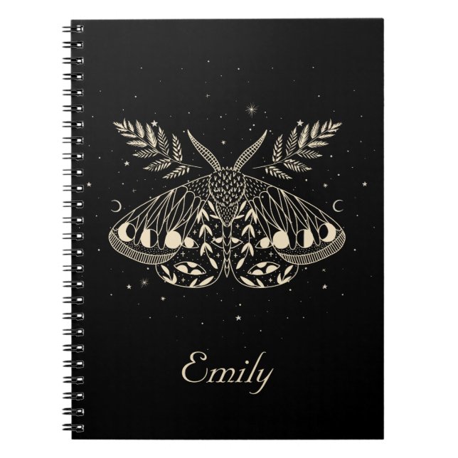 Caderno Espiral Notebook Mystical Moth Celestial Butterfly (Frente)