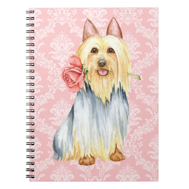 Caderno Espiral Notebook namorados Rosa Silky Terrier (Frente)