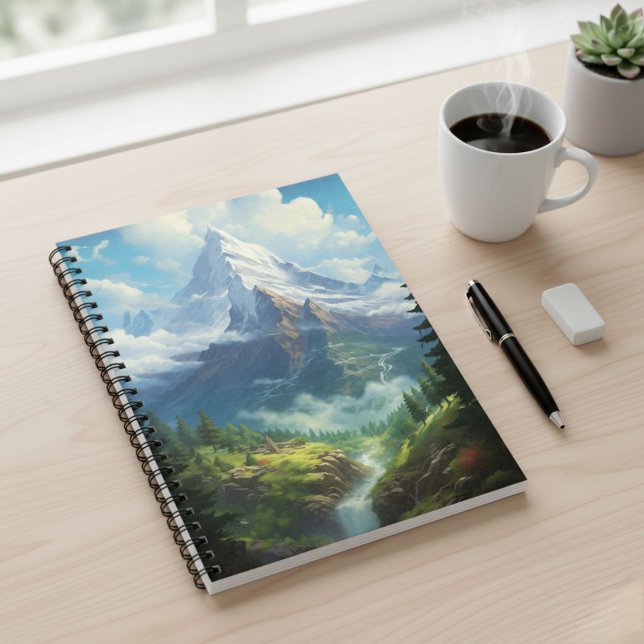 Caderno Espiral notebook nature, Nature-Inspired Creativity. (Criador carregado)