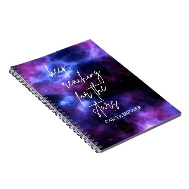 Caderno Espiral Notebook Nebula Galaxy Inspiracional (Lado Direito)