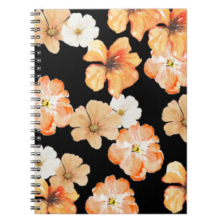 Caderno Espiral Notebook negro e florescente