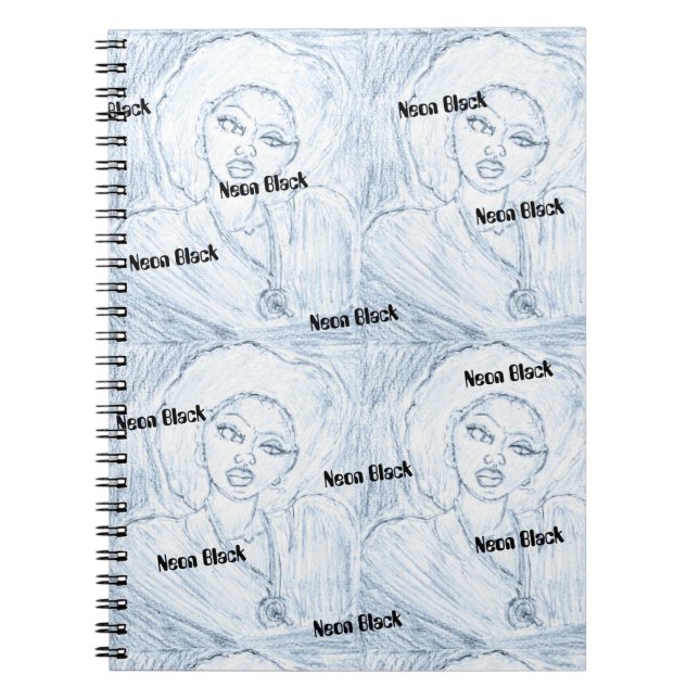 Caderno Espiral Notebook Neon Black Spiral (Frente)