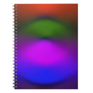 Caderno Espiral Notebook Neon de Azul, Roxo, Verde e Laranja