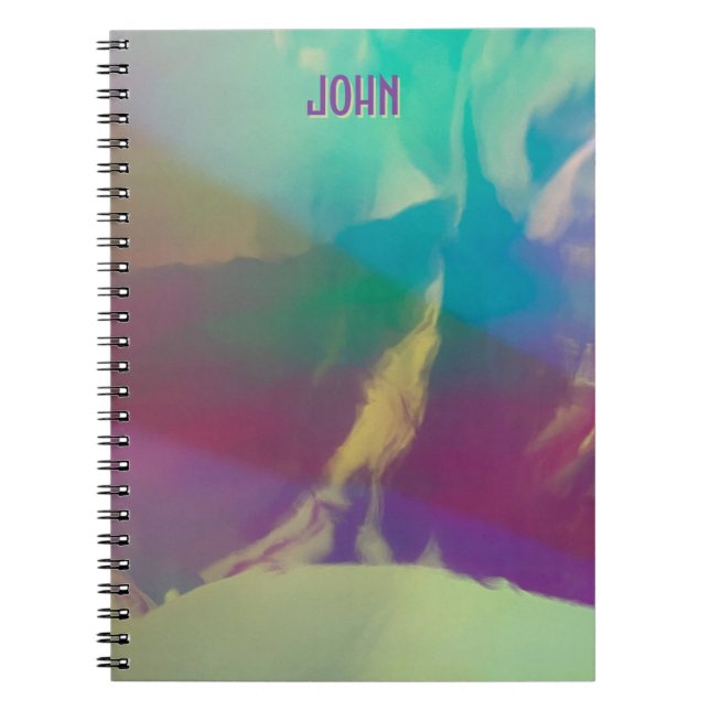 Caderno Espiral Notebook Neon Personalizado - Deco de Arte Luminos (Frente)