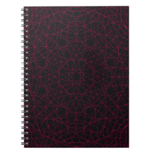 Caderno Espiral Notebook Neon Pink Web Patterno - Personalizável